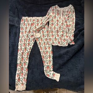 Roller Rabbit Holiday Monkey PJ set